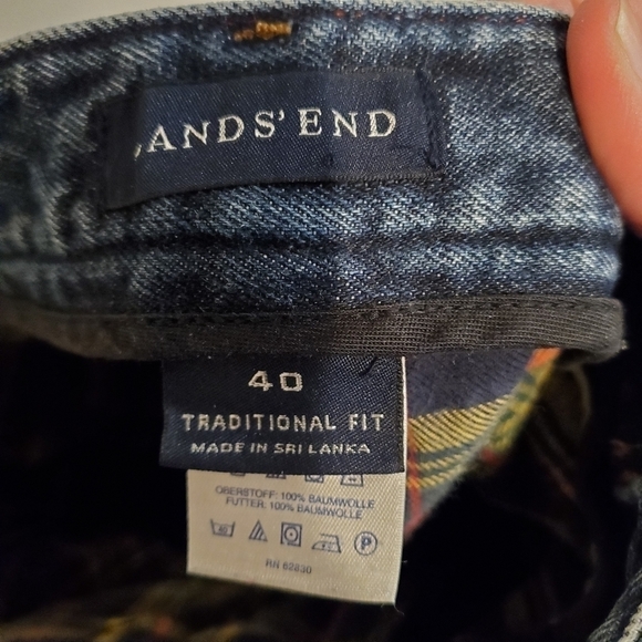 Lands' End Flannel Lined Stretchy Waist Men's Traditional Fit Size 40 - Picture 10 of 11